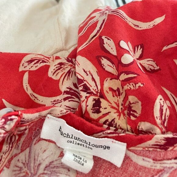 Beach Lunch Lounge Summer Beach Red Dress Size Medium - Picture 3 of 3